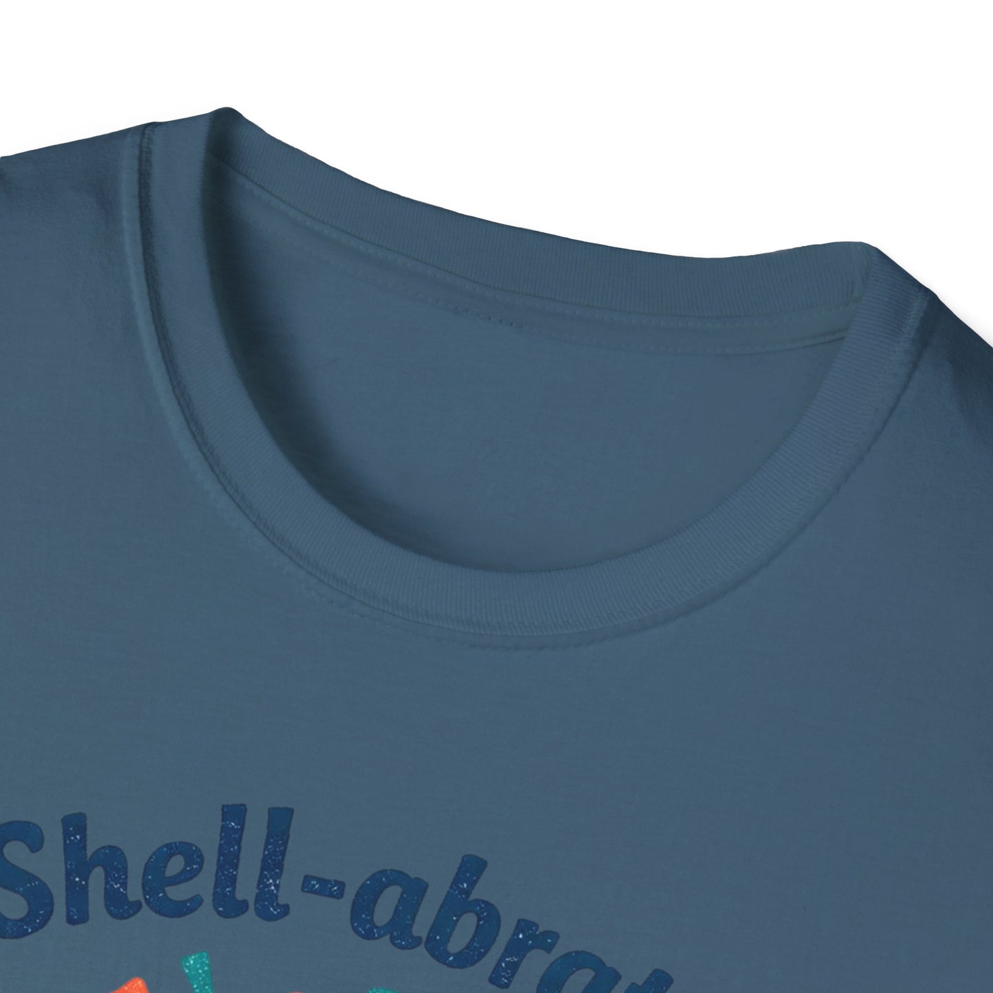 Shell-abrate Happy Seashell T-Shirt — "life's little moments" Cute Beach Graphic Tee