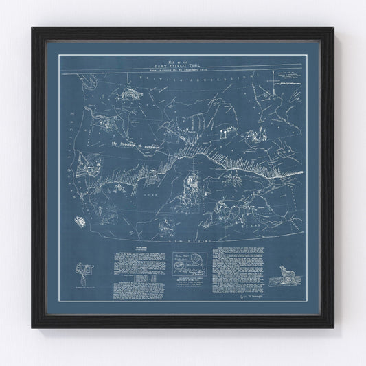 Vintage Pony Express Map 1935