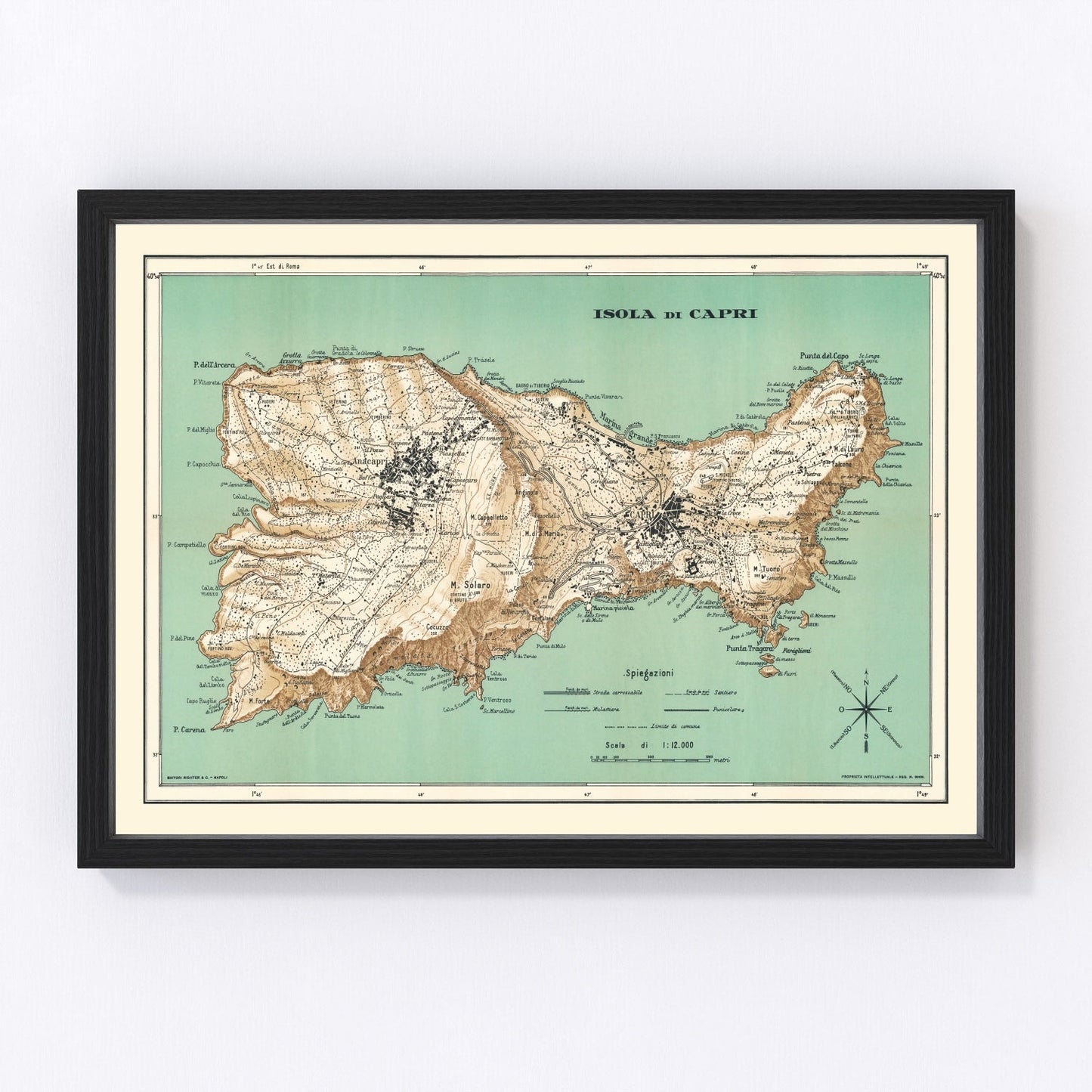 Vintage Capri Map 1930