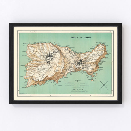Vintage Capri Map 1930