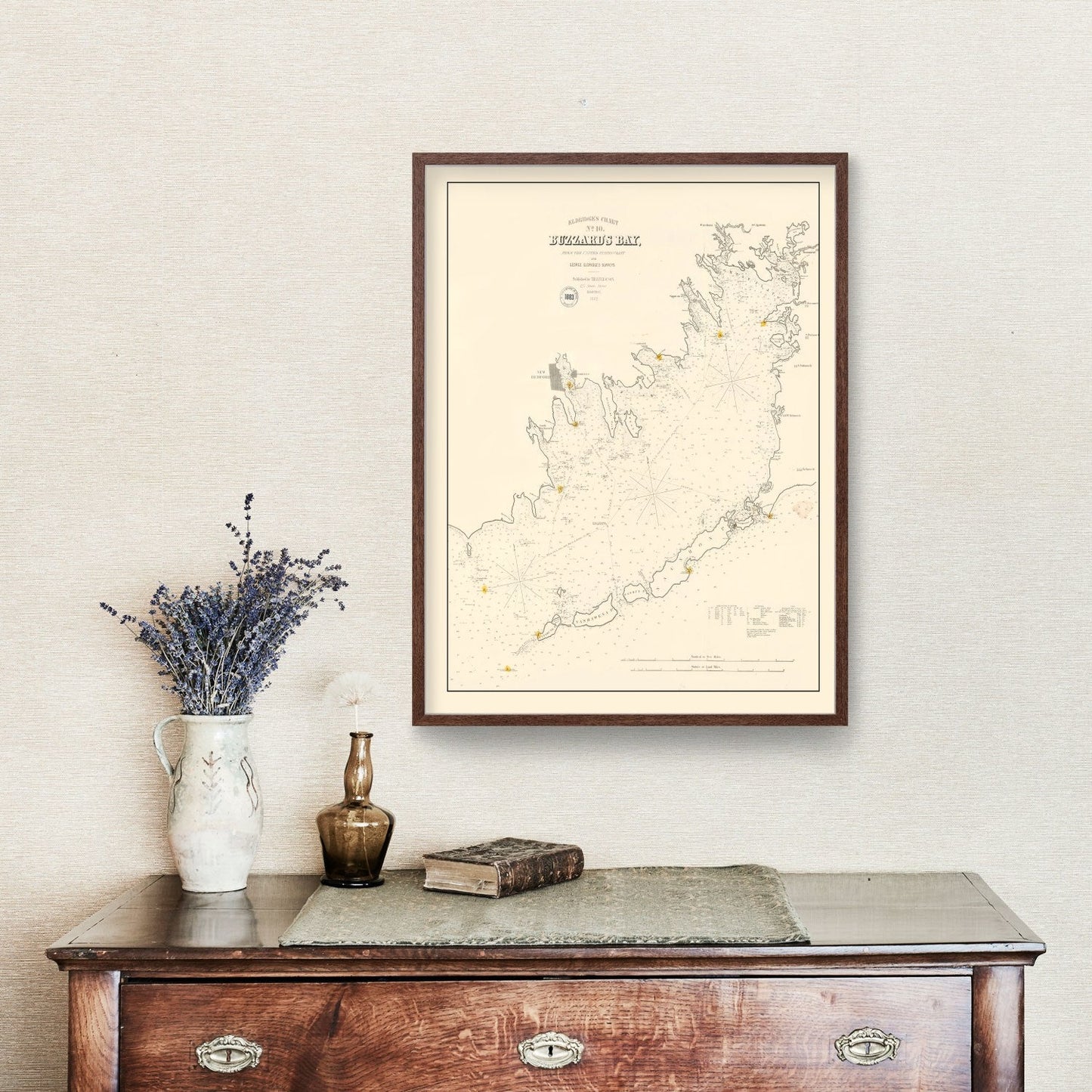 Vintage Buzzard Bay, MA Map 1882