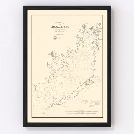 Vintage Buzzard Bay, MA Map 1882