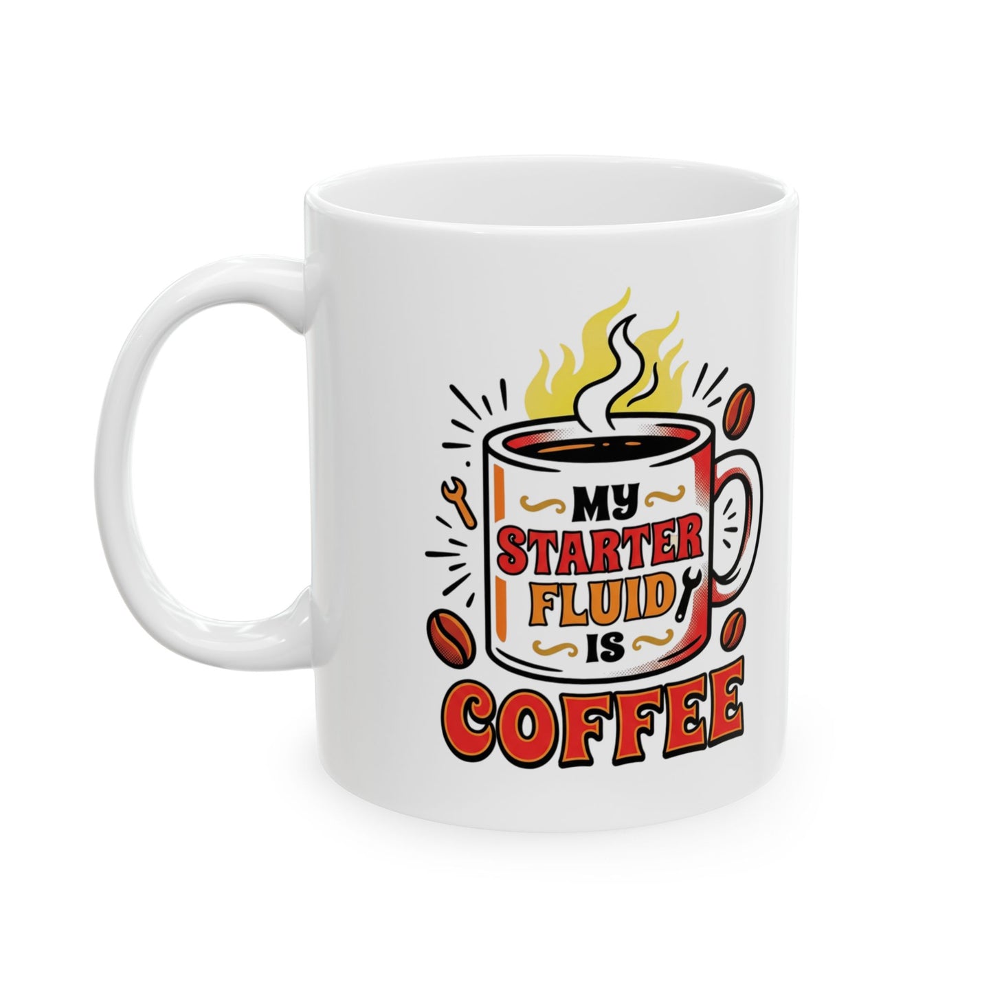 Coffee Lover Ceramic Mug — Retro 'But First Coffee' Design (11oz & 15oz)