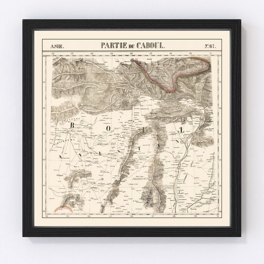 Vintage Map of Afghanistan 1827