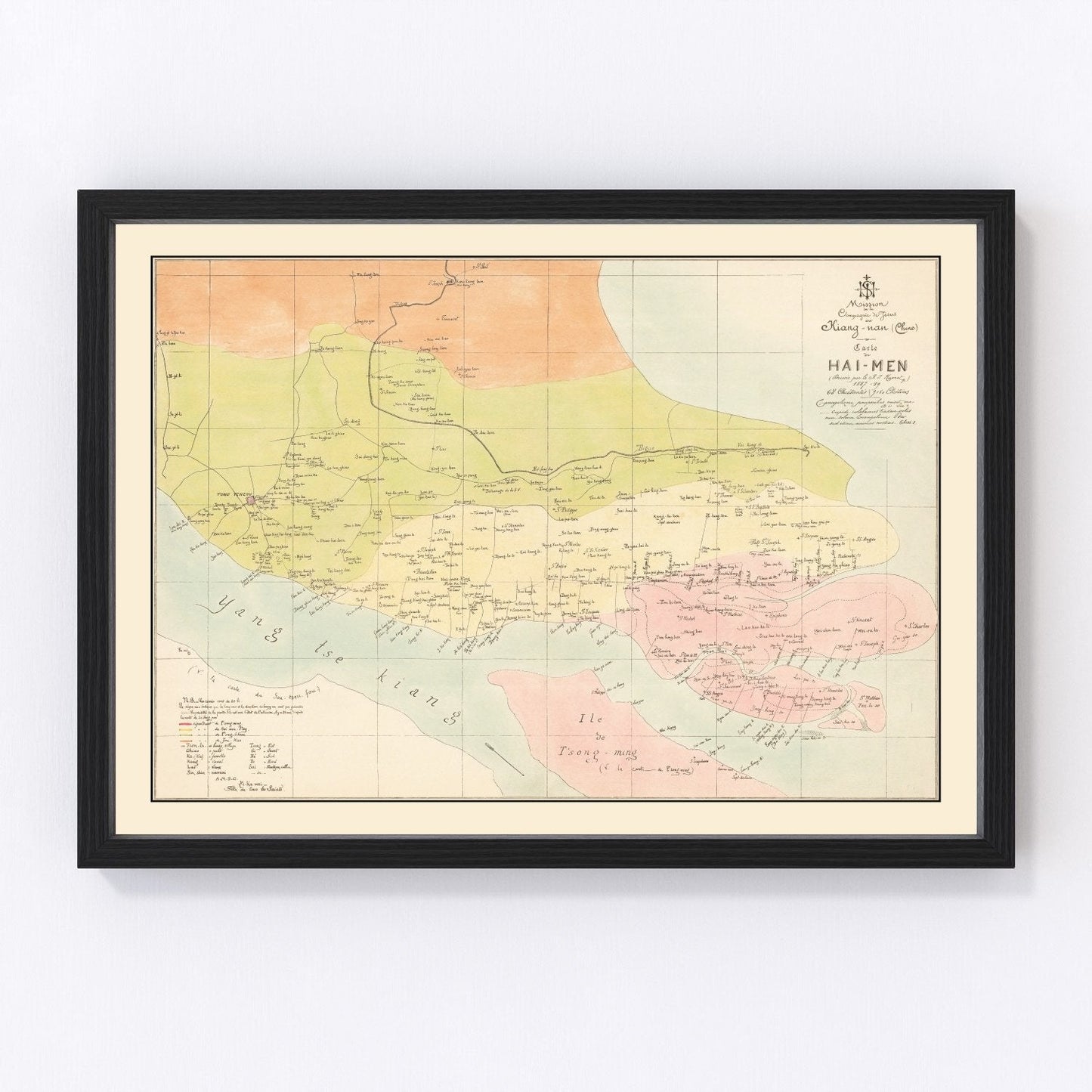 Vintage Shanghai Map 1889