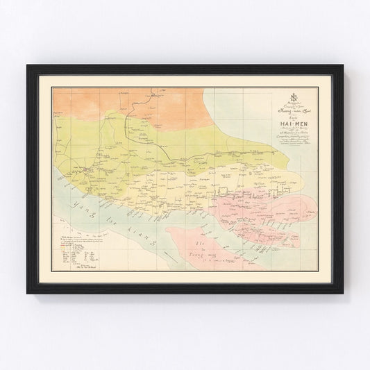 Vintage Shanghai Map 1889