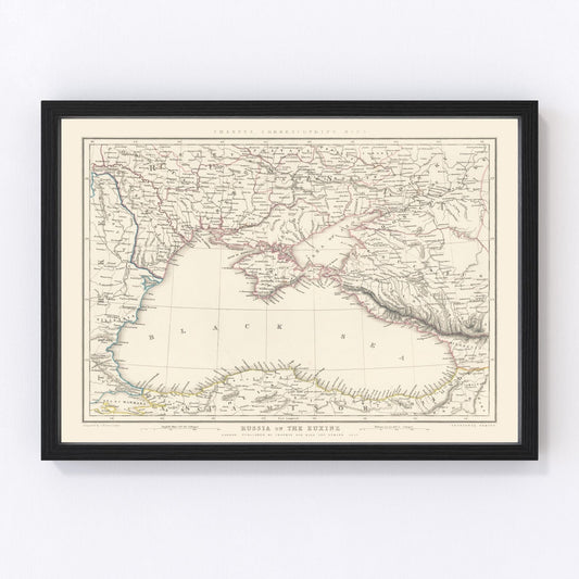 Vintage Black Sea Map 1847