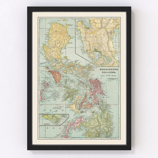Vintage Map of Philippines 1899