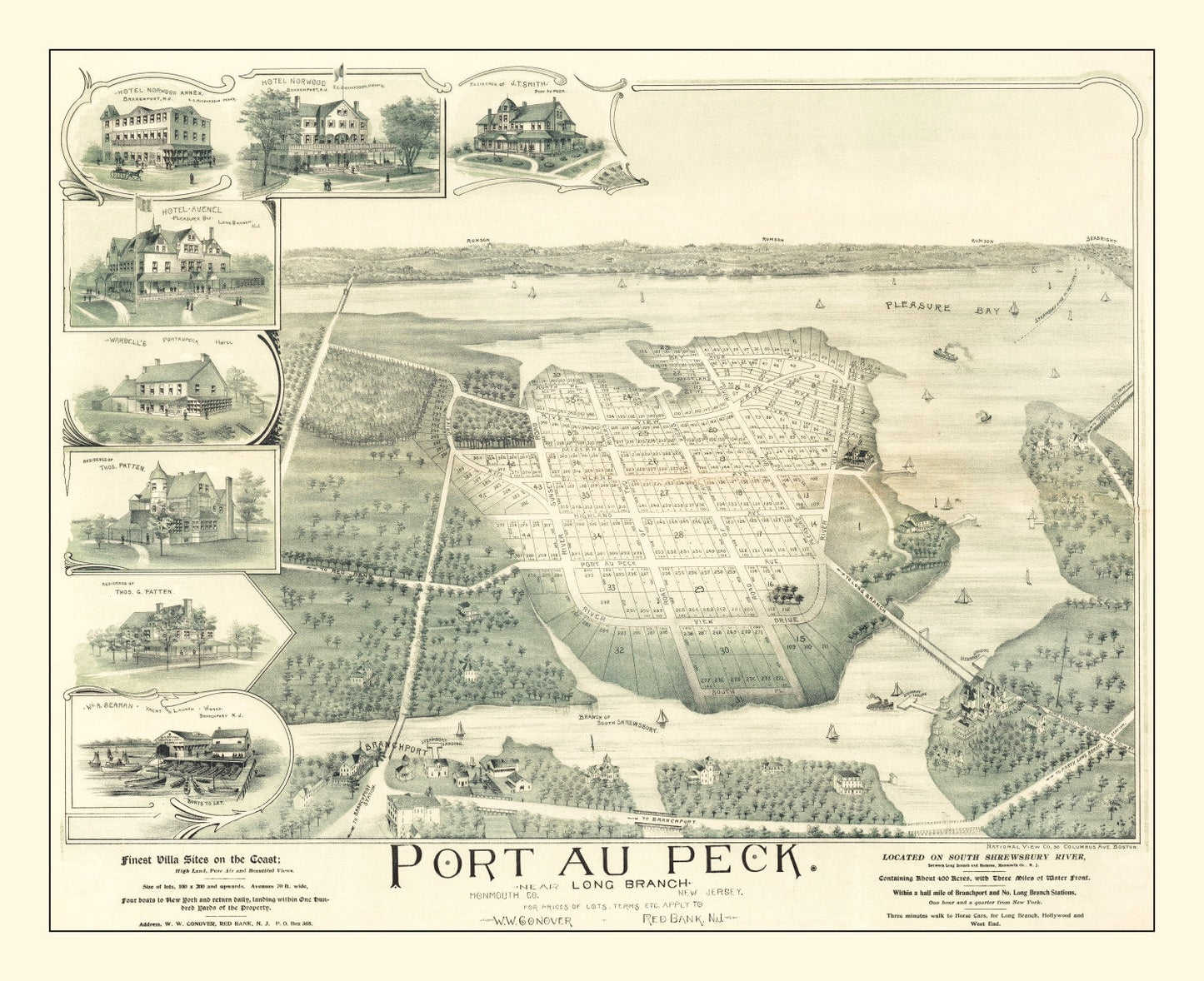 Vintage Port au Peck Map 1894