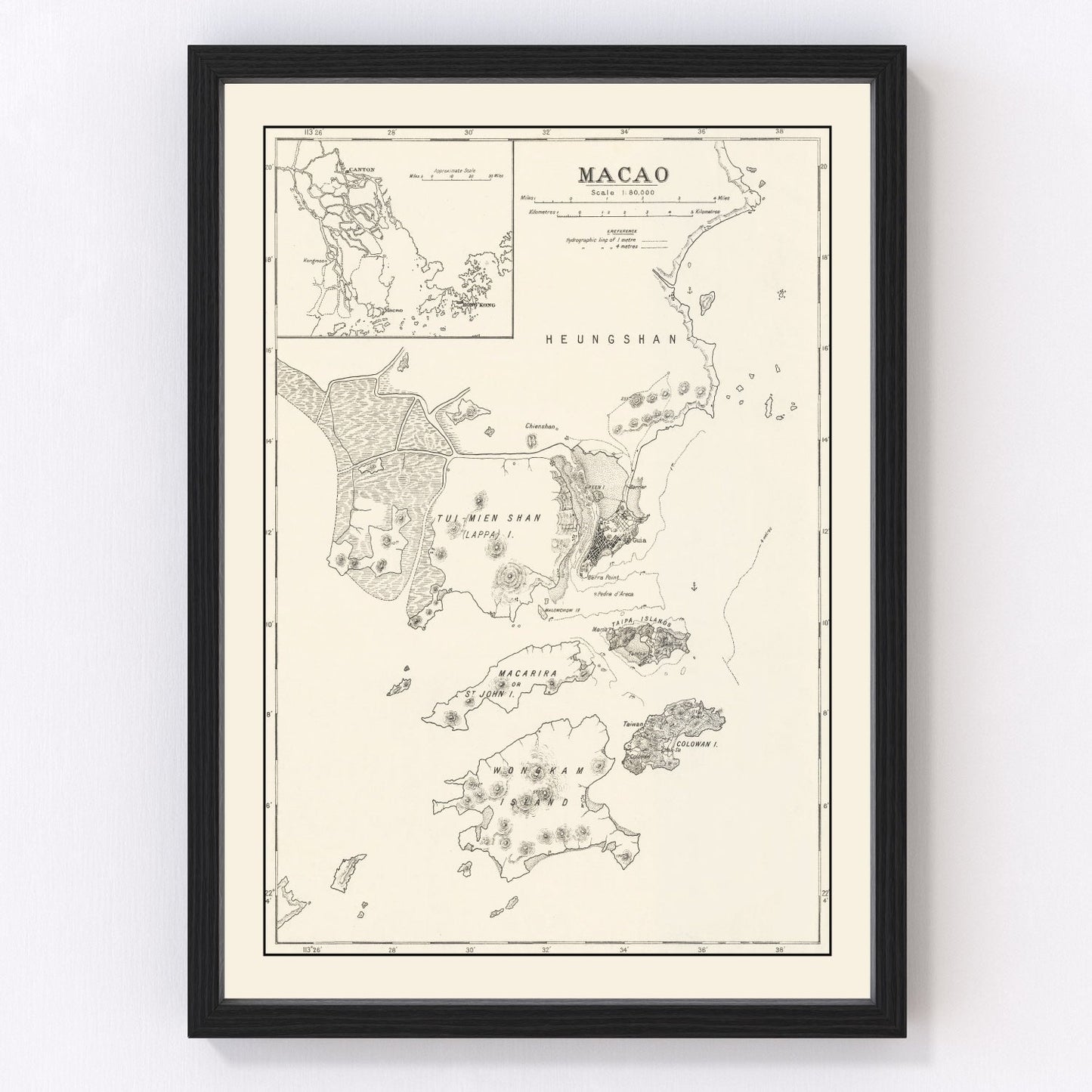 Vintage Macao Map 1918