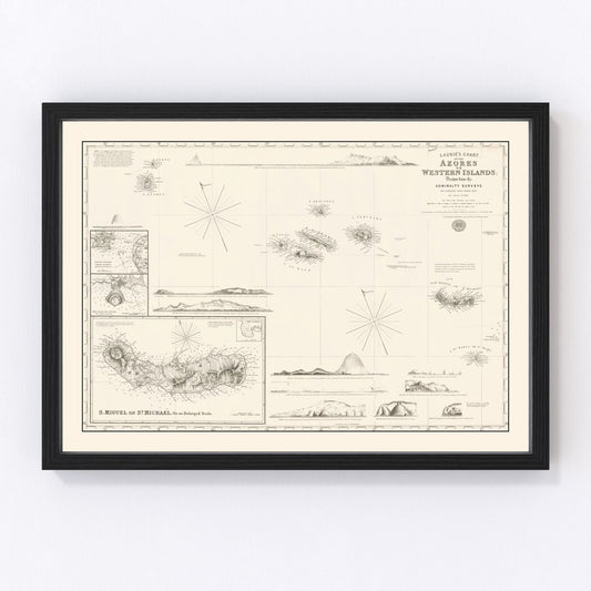 Vintage Azores Map 1859