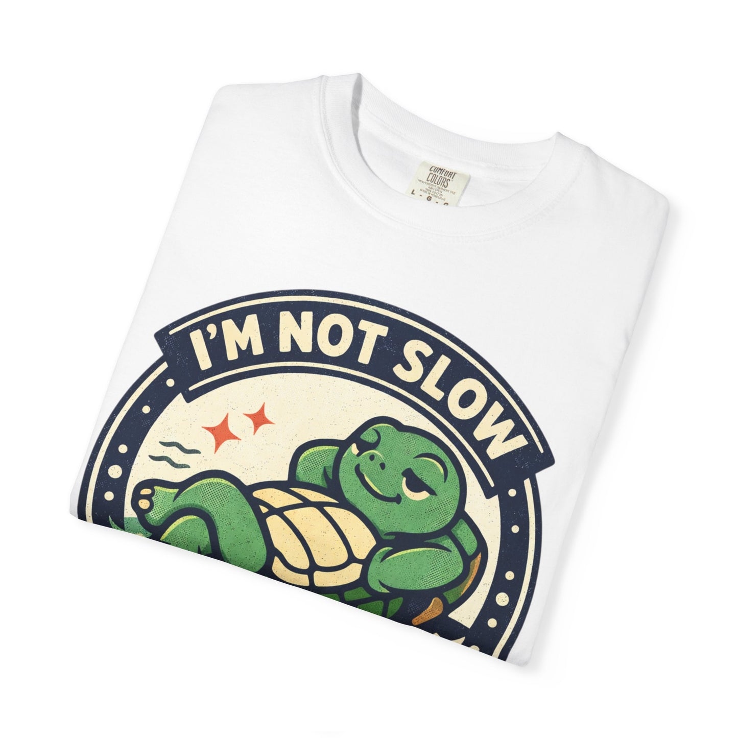 Turtle Time T‑Shirt — "I’m Not Slow, I’m Just On Turtle Time" Relaxed Graphic Tee