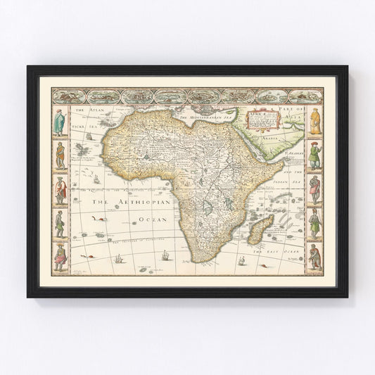 Vintage Africa Map 1626