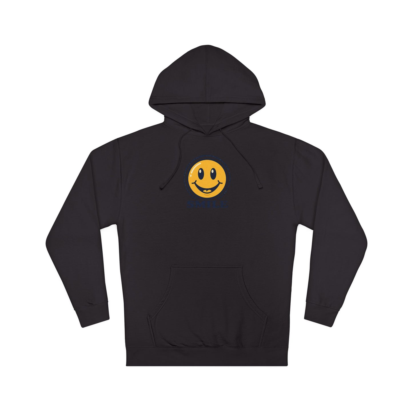 Smile Smiley Face Hoodie — Retro Yellow Emoticon Graphic Pullover