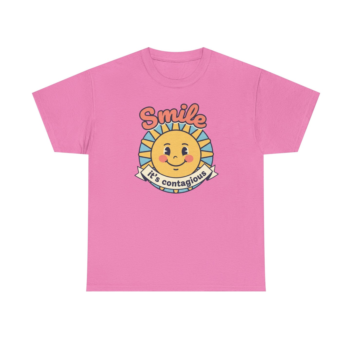 Smiling Sun "Smile It's Contagious" Tee | Cute Retro Sunshine Tee