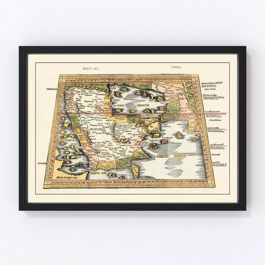 Vintage Arabia Map 1513