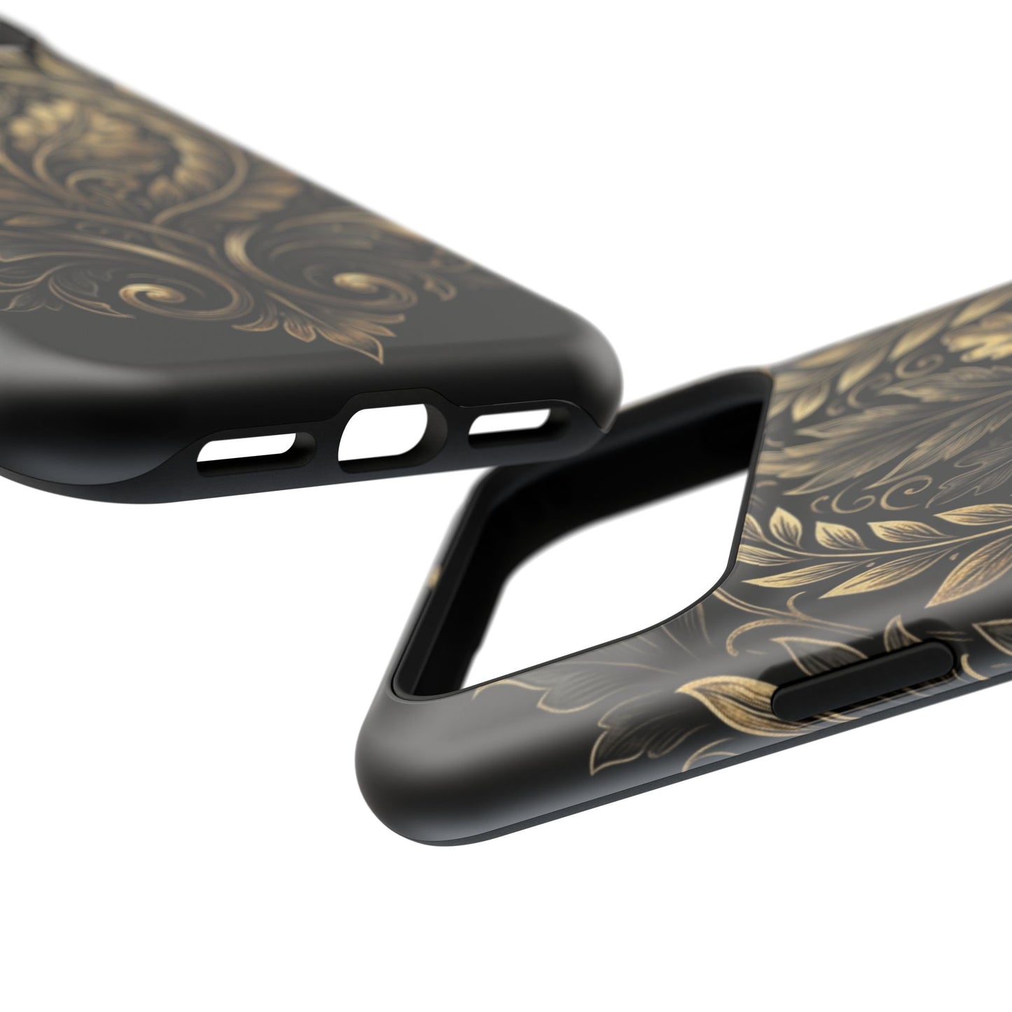 Baroque Gold Leaf Phone Case — Impact-Resistant Protective Cover