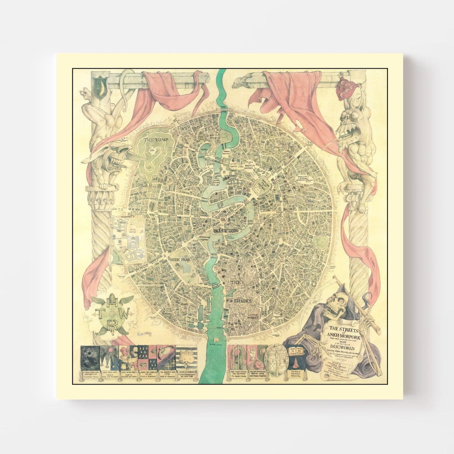 Vintage Discworld Map 1993