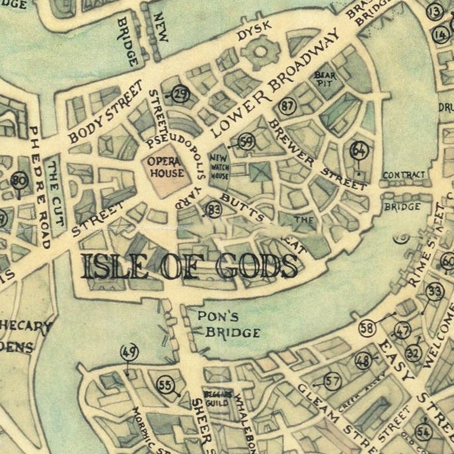 Vintage Discworld Map 1993