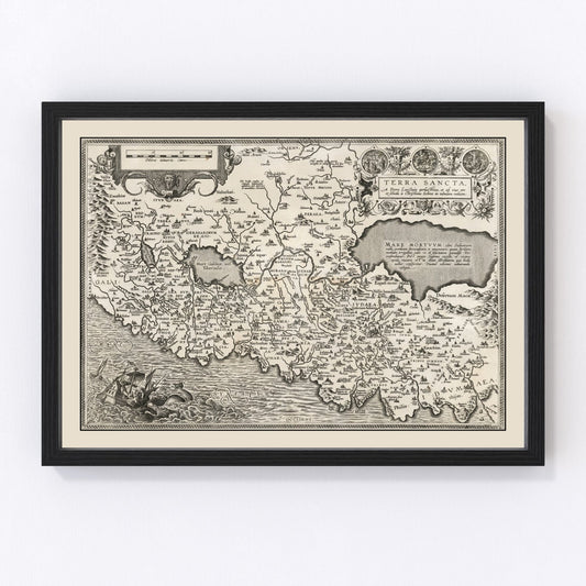 Vintage Israel / Palestine Map 1584