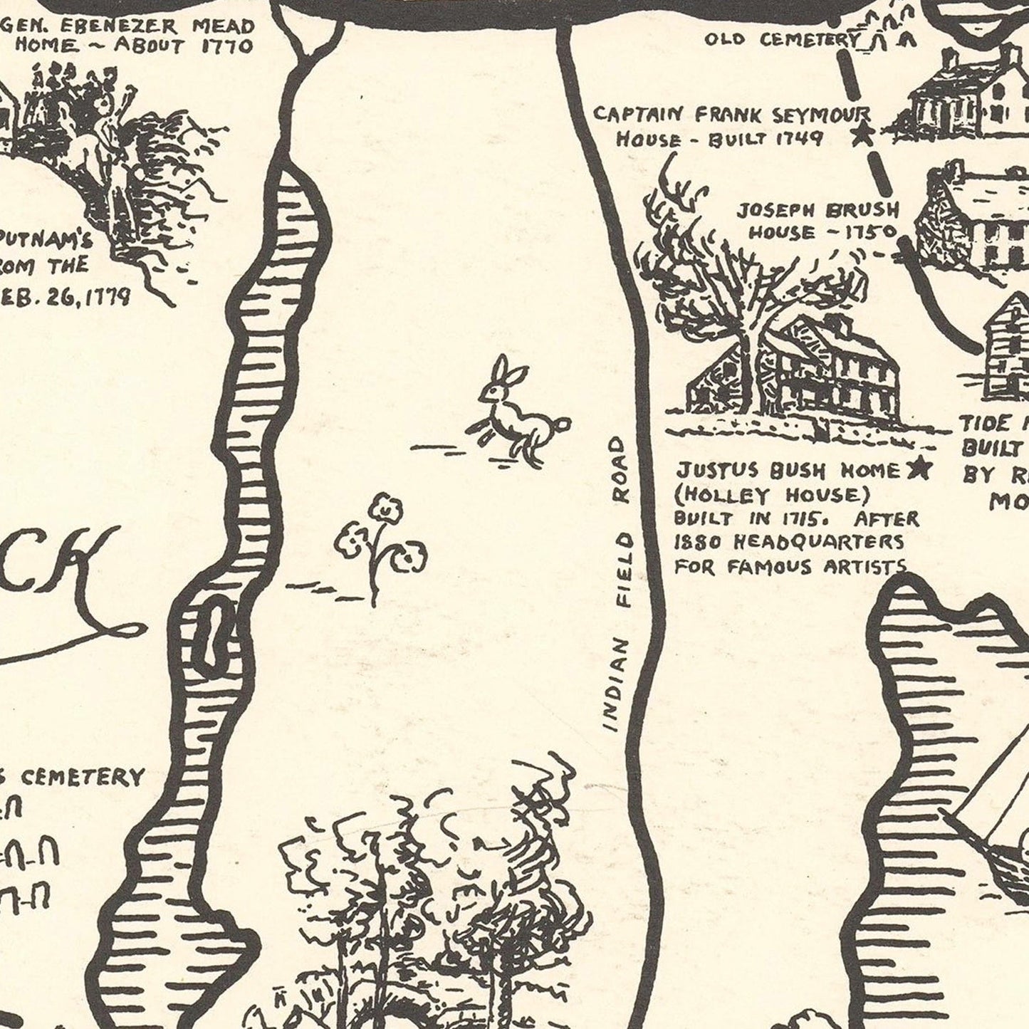 Vintage Map of Greenwich, Connecticut 1939