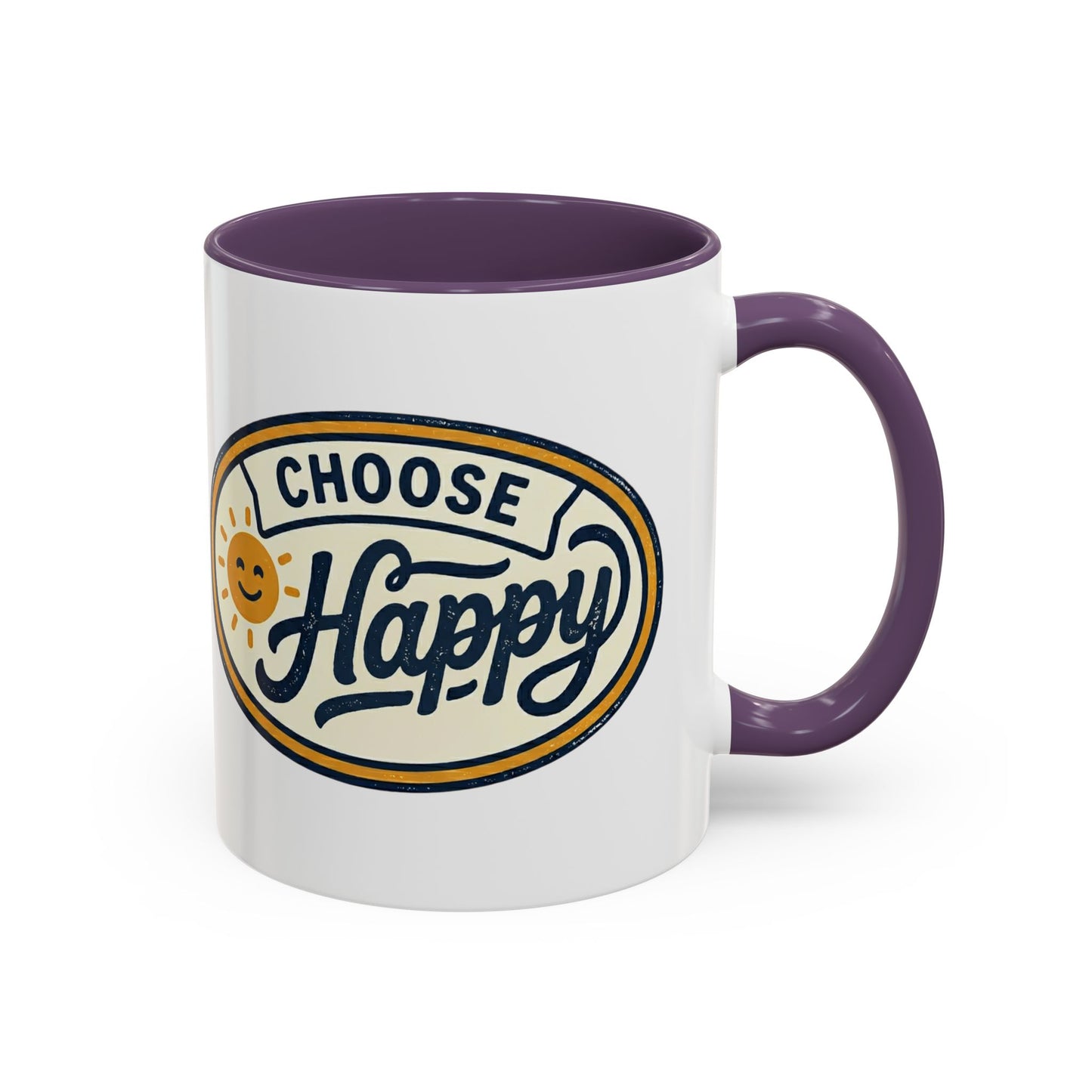 Choose Happy Coffee Mug — Inspirational Ceramic Accent Mug (11/15oz)
