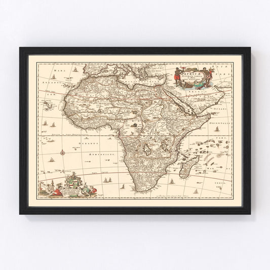 Vintage Africa Map 1658