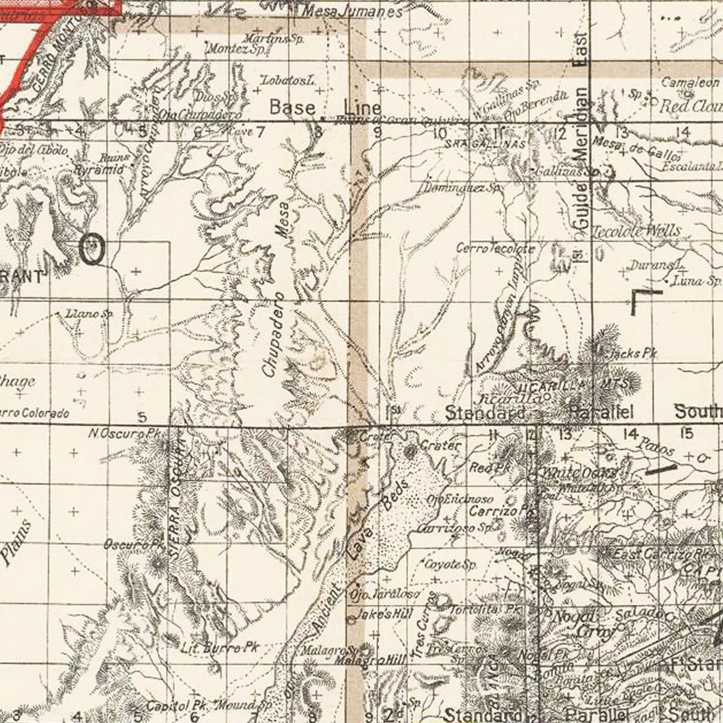 Vintage Map of New Mexico 1896