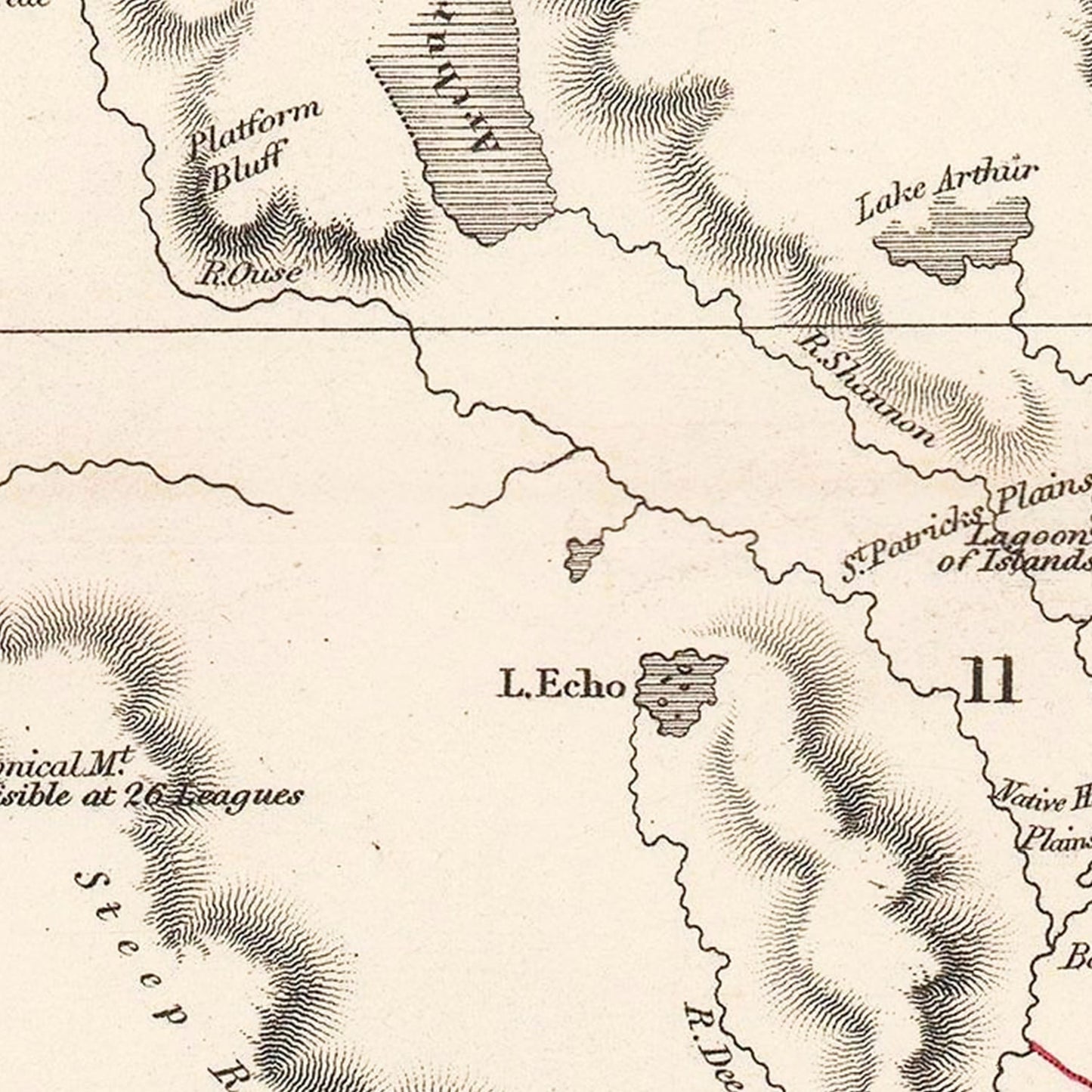 Vintage Map of Tasmania 1831