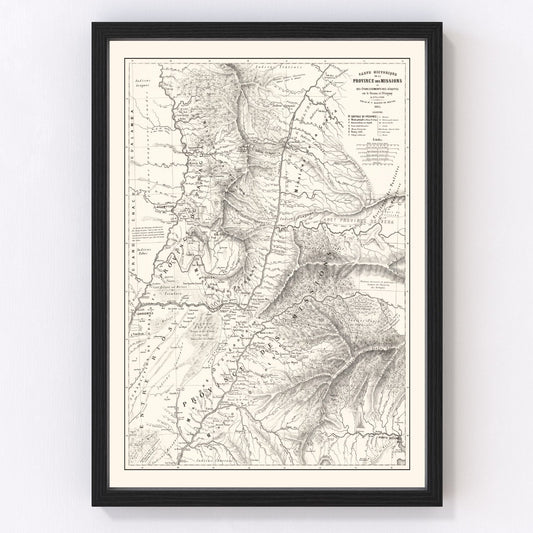 Vintage Map of Paraguay 1873