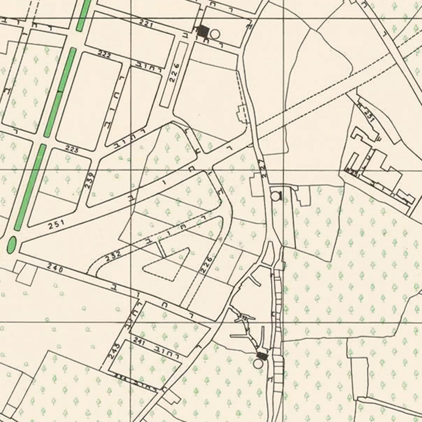 Vintage Map of Jaffa, Israel 1949