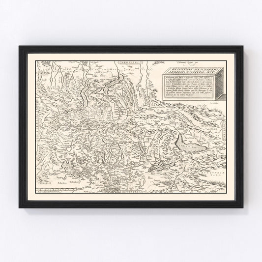 Vintage Map of Switzerland 1581