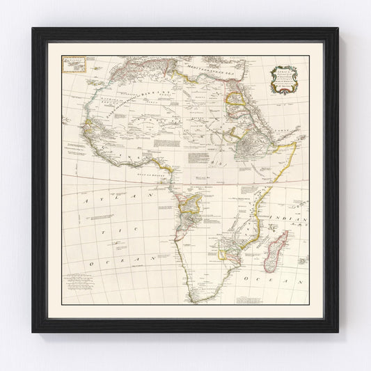 Vintage Africa Map 1755