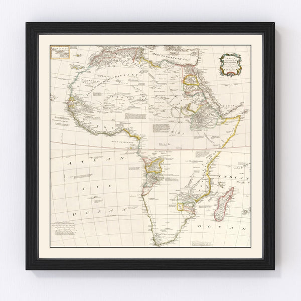 Vintage Africa Map 1755