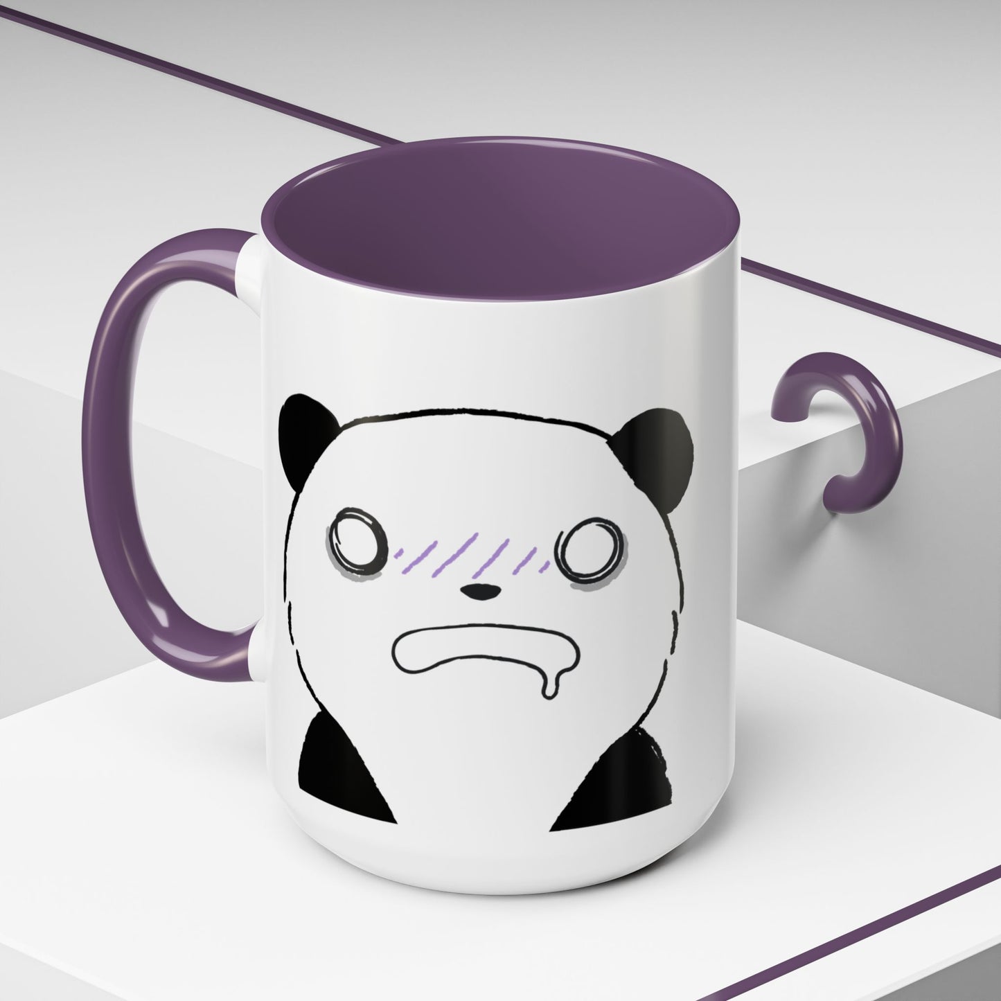 Just Give Me My Coffee!!! Accent Mug — Panda Coffee Lover Gift (11/15oz)