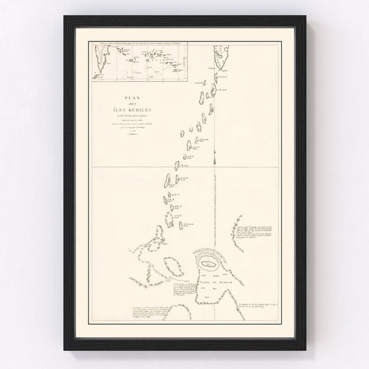 Vintage Kuril Islands Map 1788