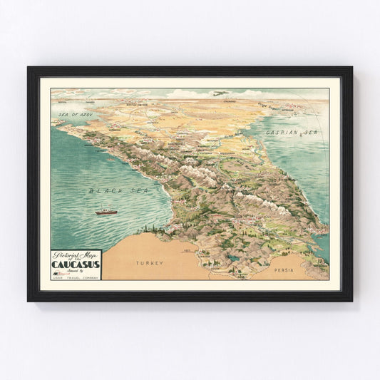 Vintage Caucasus Map 1930