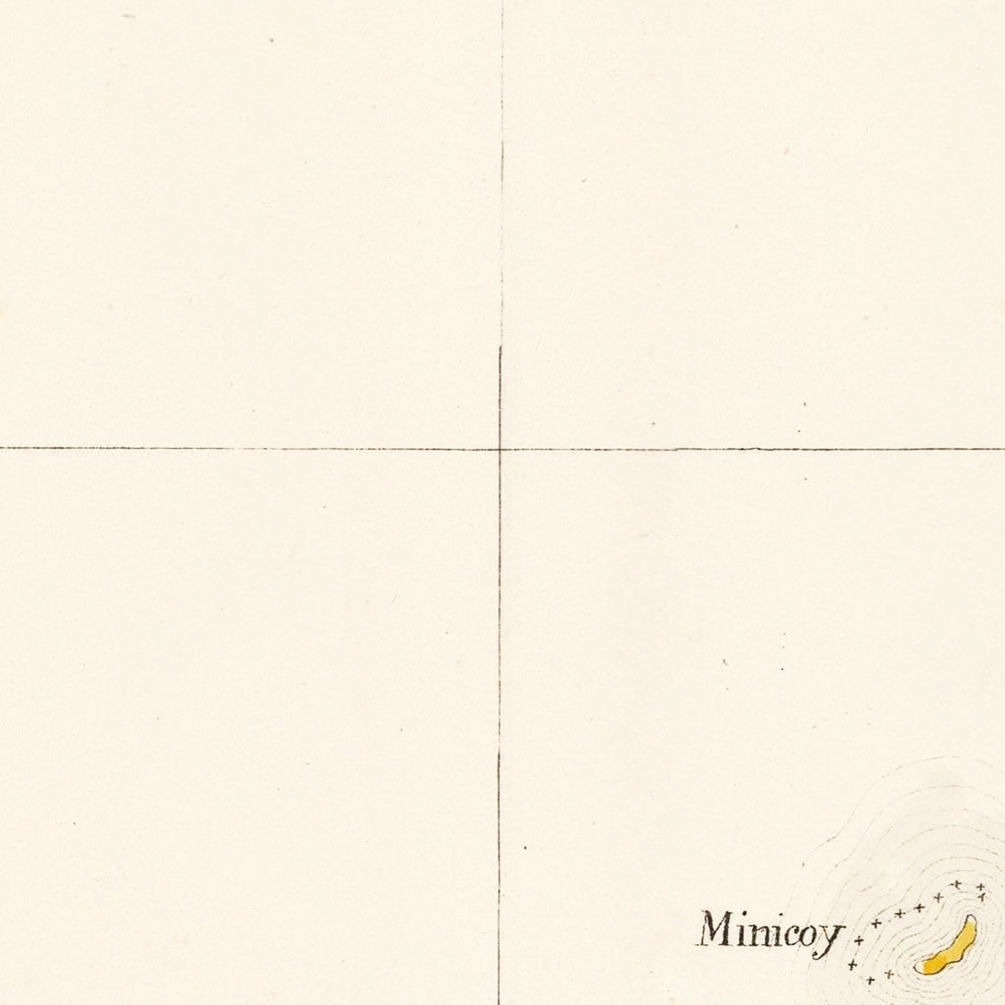 Vintage Maldive Archipelago Map 1827