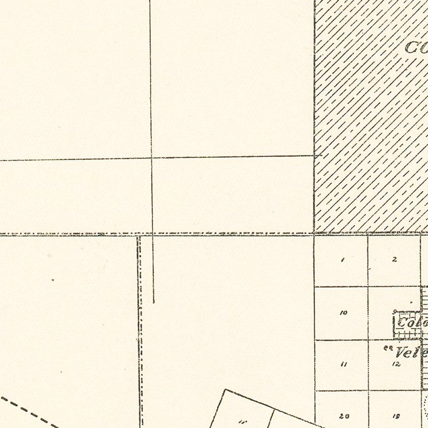 Vintage Chaco Province, Argentina Map 1920