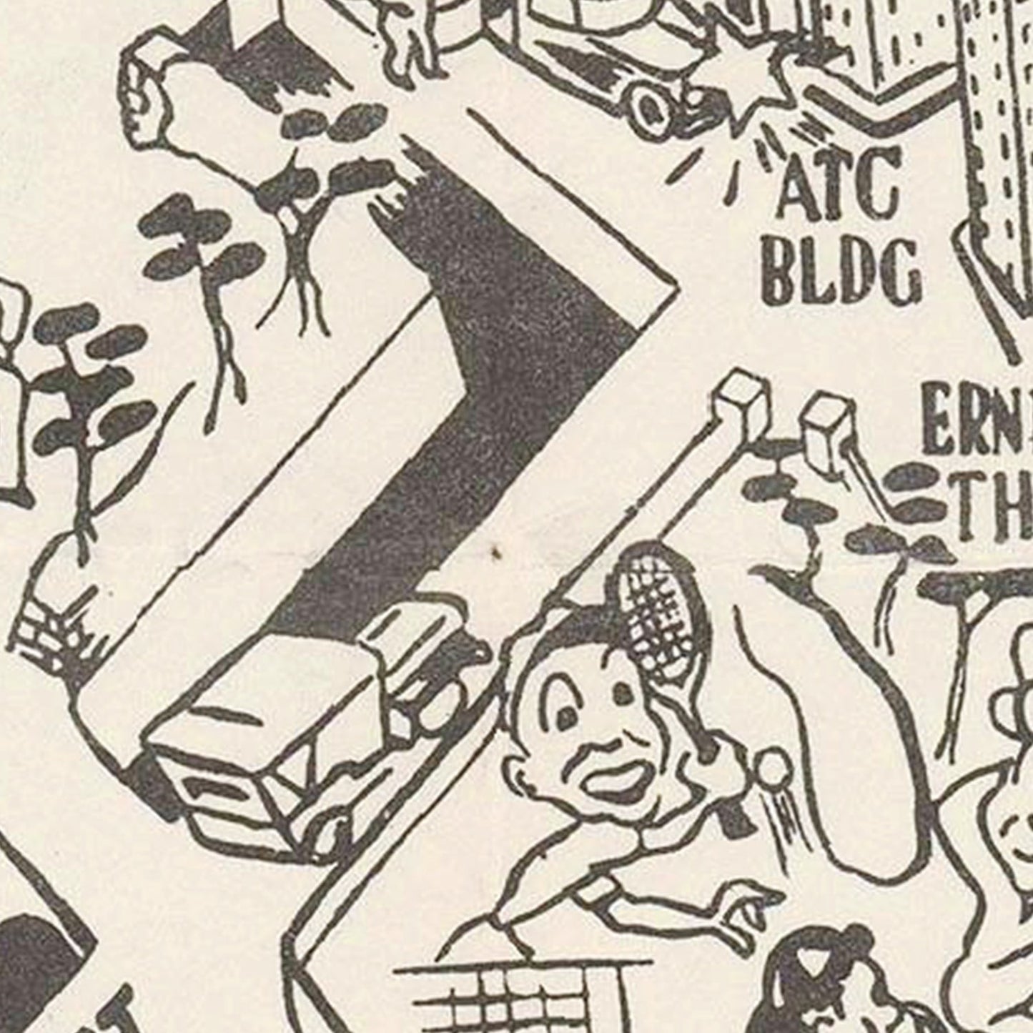 Vintage Map of Tokyo, Japan 1952