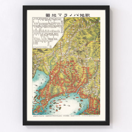 Vintage Liaodong Peninsula Map 1904