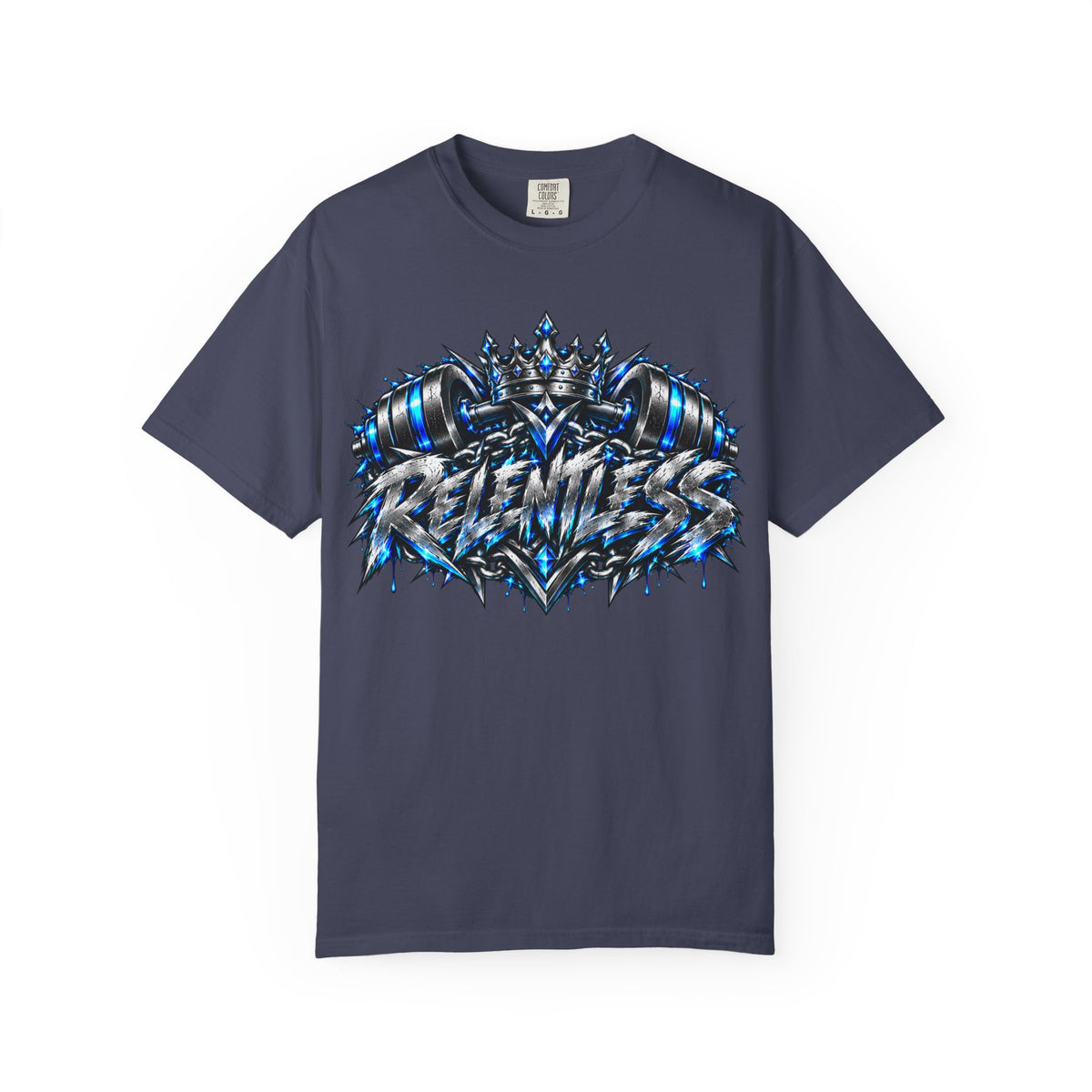 T-Shirt — Metallic Crown Graffiti Heart Graphic Tee