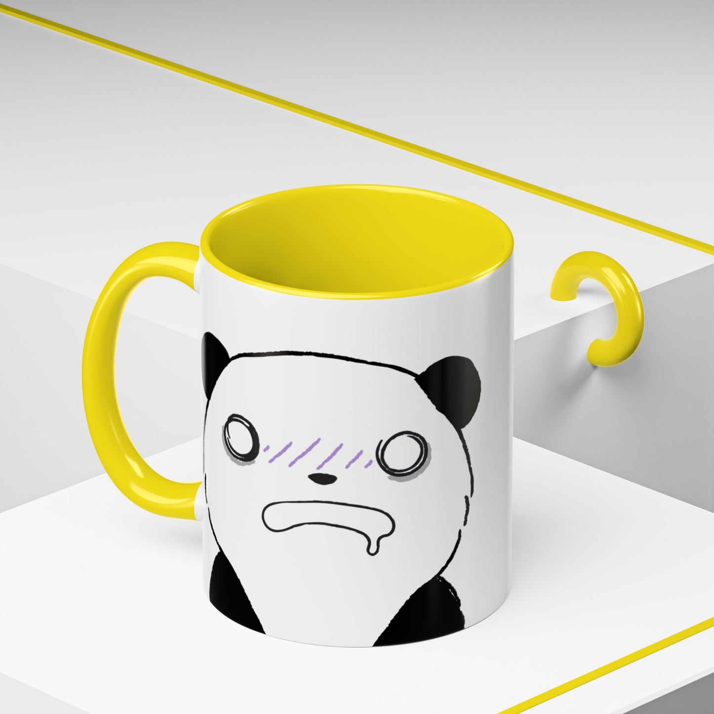 Just Give Me My Coffee!!! Accent Mug — Panda Coffee Lover Gift (11/15oz)