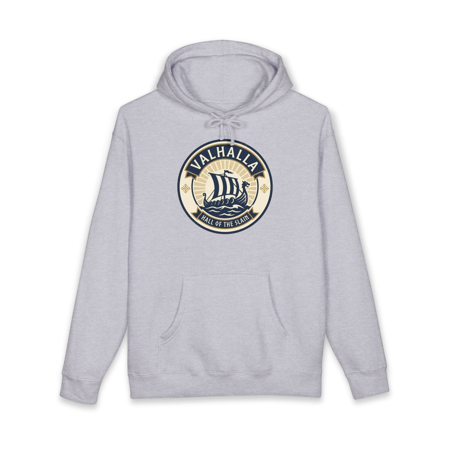 Valhalla Viking Ship Hoodie — Norse Mythology Graphic Pullover