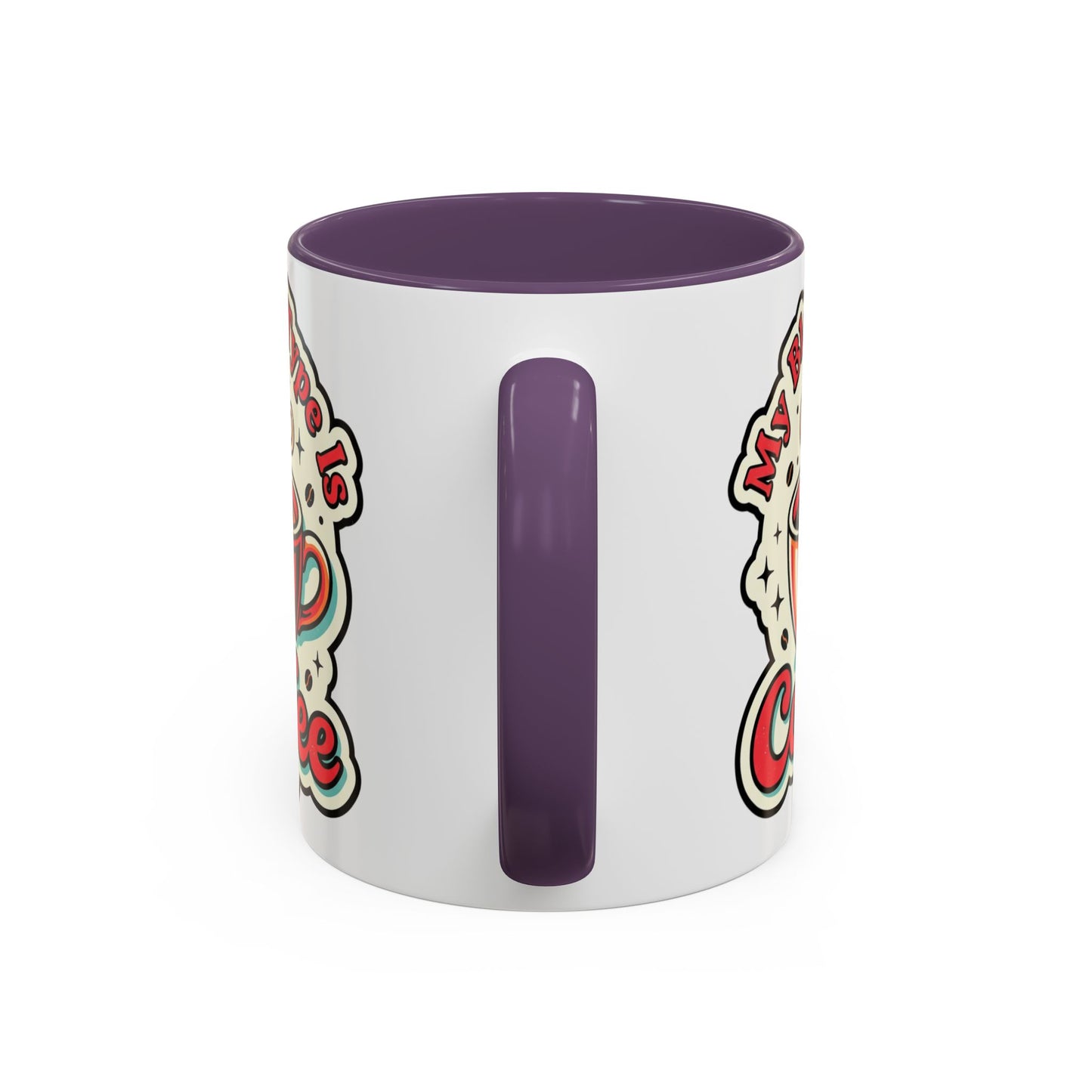 Coffee Mug - "My Blood Type Is Coffee" Accent Ceramic Mug (11oz & 15oz)