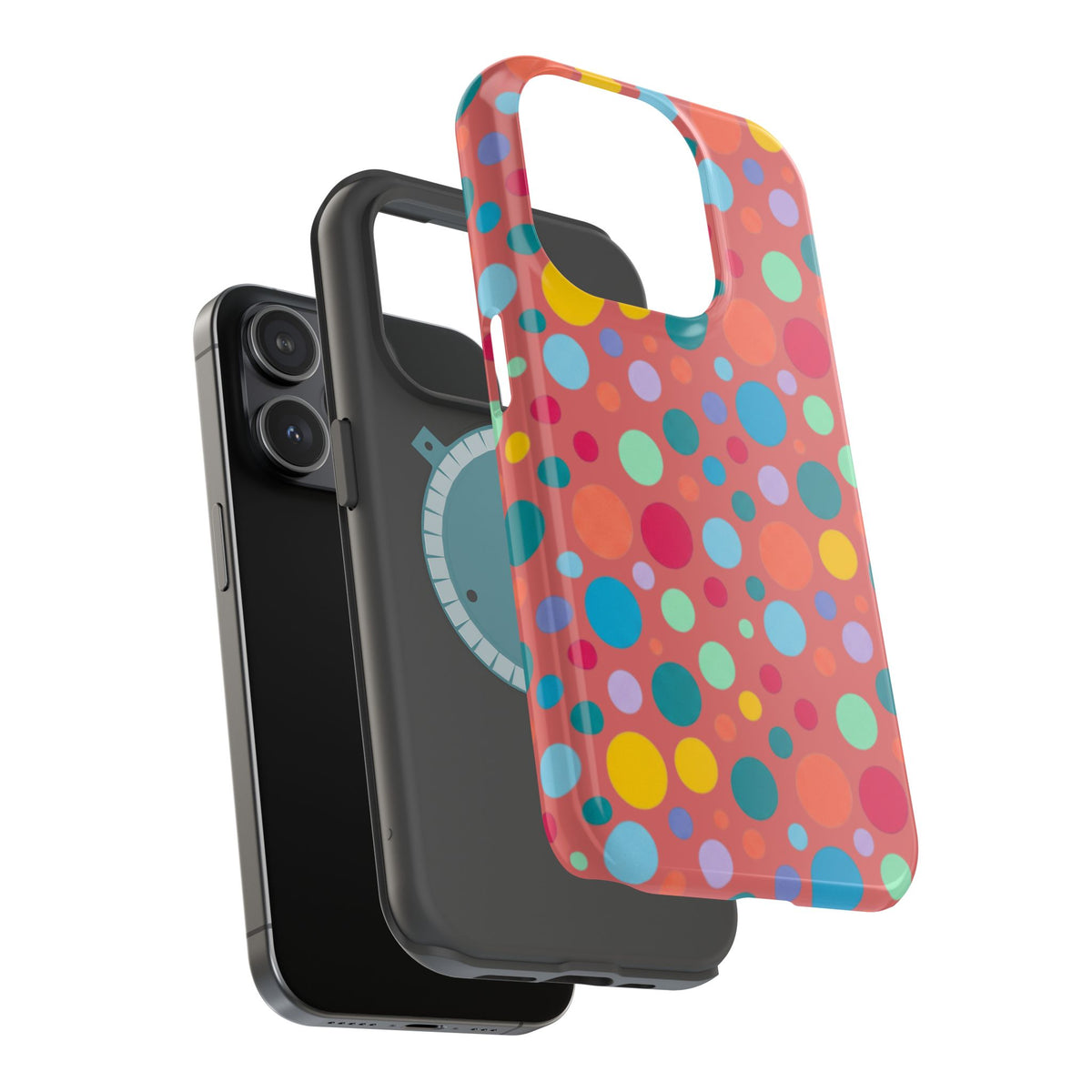 Colorful Polka Dot Magnetic Phone Case — Impact-Resistant, Vibrant Retro Dots