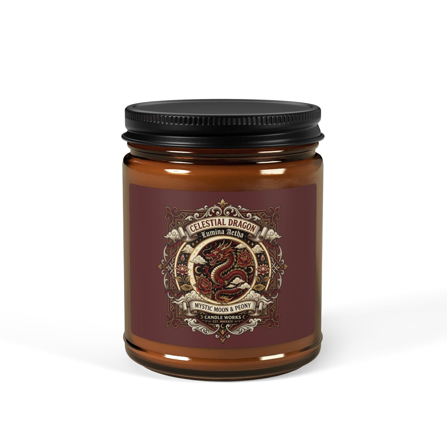 Amber Jar Soy Candle — Rustic Spice Scented Candle (Multi-Size)