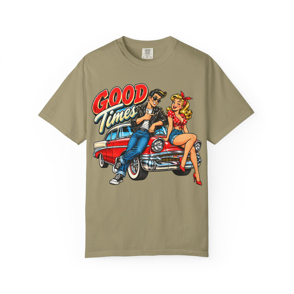 Good Times Retro Car Tee — Vintage 1950s Rockabilly Graphic T‑Shirt