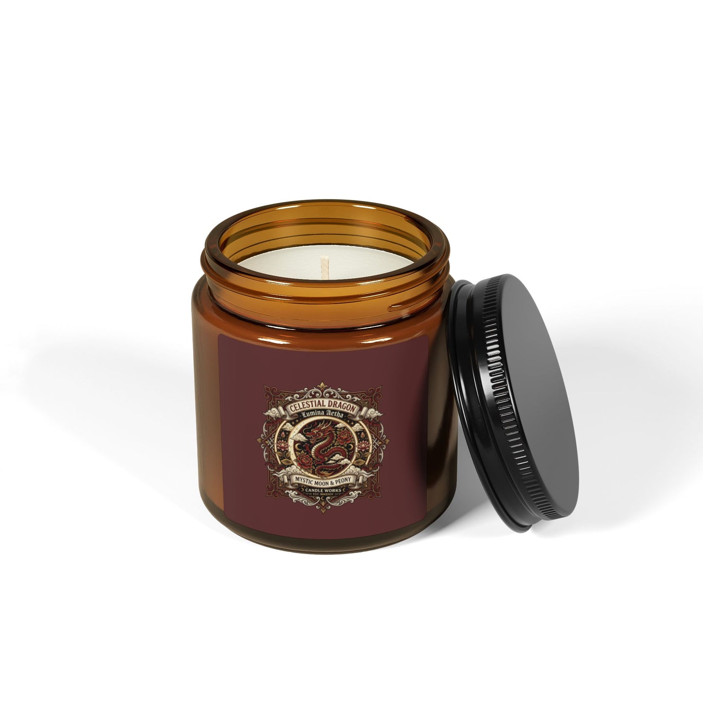 Amber Jar Soy Candle — Rustic Spice Scented Candle (Multi-Size)