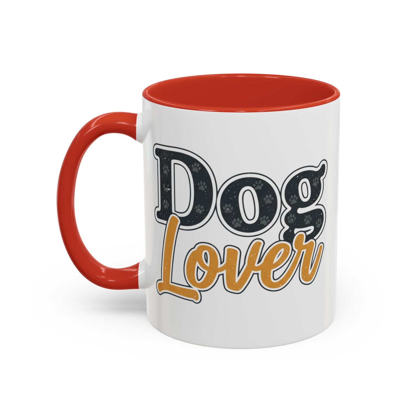 Dog Lover Accent Coffee Mug — 'Dog Lover' 11/15oz Ceramic Mug